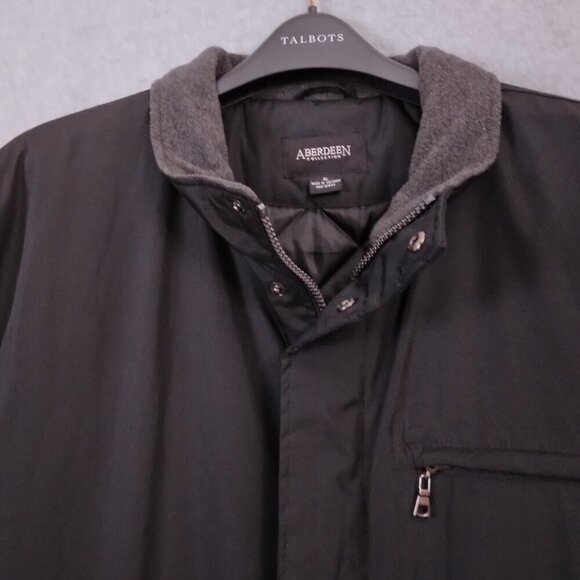 Aberdeen Collection | Men's Winter Coat Parka Front Zip/Snap Black | Size XL - Picture 2 of 10